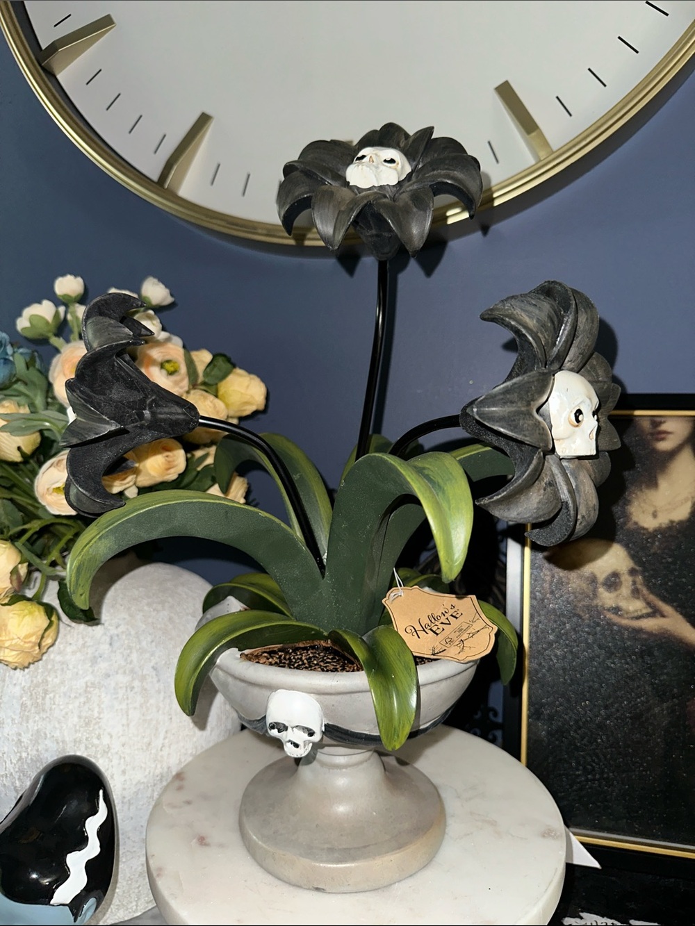 Gothic Skull Flower Halloween skull orchid plant breakable